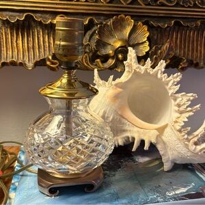 Vintage Waterford Crystal Table Lamp Brass